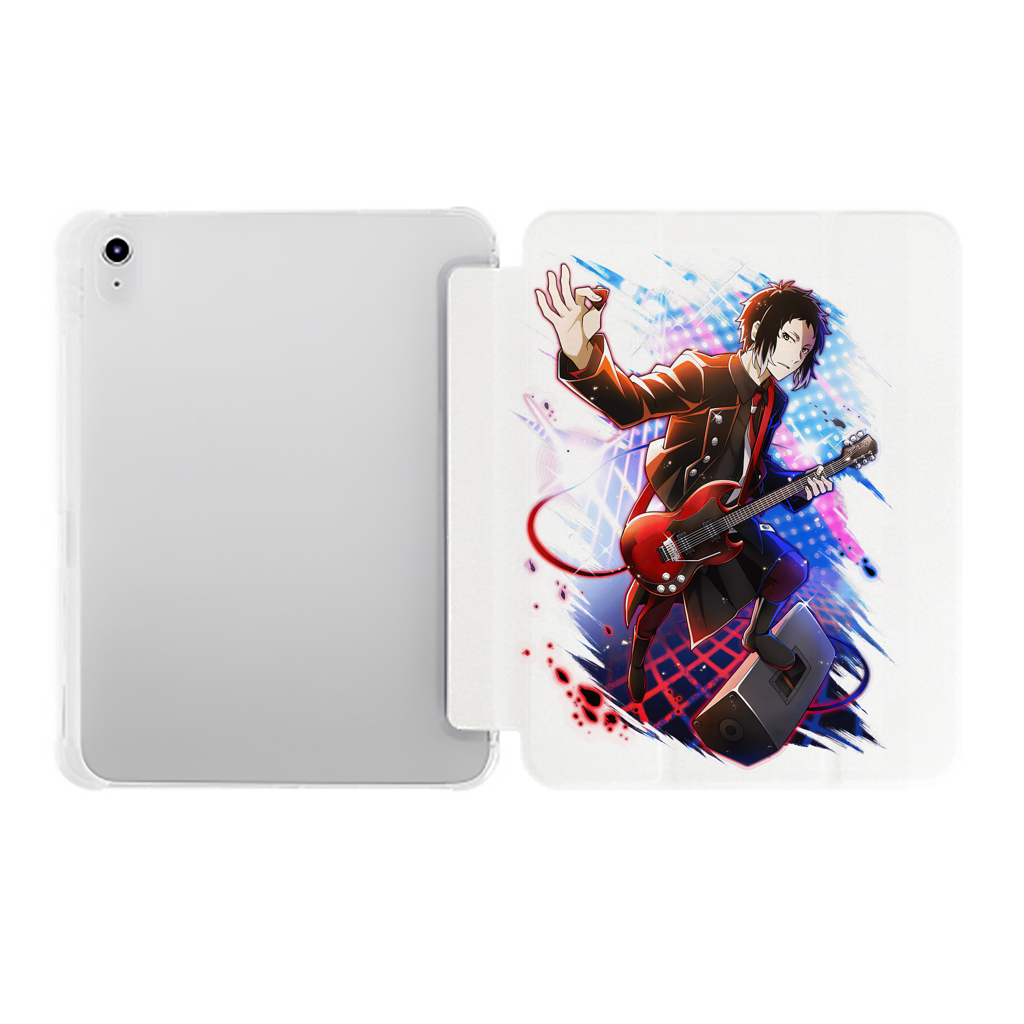 （画像用） 文豪ストレイドッグス Bungo Stray Dogs IPad ケース ペン収納付き 三つ折りスタンド PUレザー×シリコン 対応機種9.5/10.5/10.9インチ